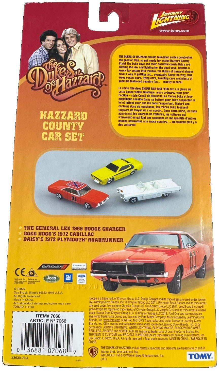 Johnny Lightning Dukes of Hazzard 3 Car Pack 1:64 Scale BYRON CHERRY COY DUKE