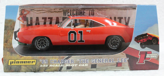COY DUKE BYRON CHERRY AUTOGRAPHED 1:32 Scale General Lee Dodge Charger Pioneer Slot Cars