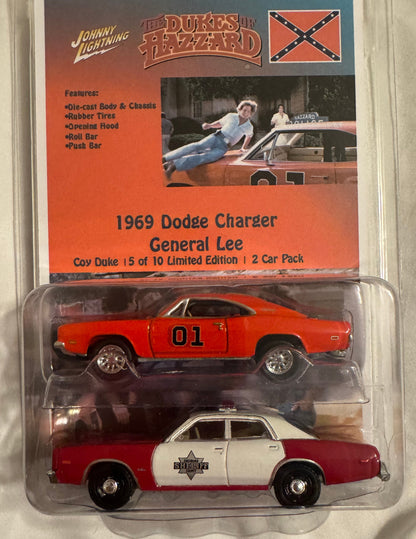 2 Pack 1/64 GENERAL LEE Johnny Lightning (New England Dukes Exclusive)