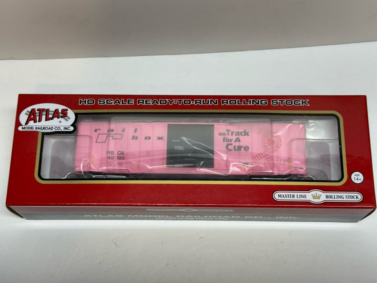 HO Atlas TTX TBOX Railbox 50' FMC 5077 boxcar PINK On Track For A Cure Early