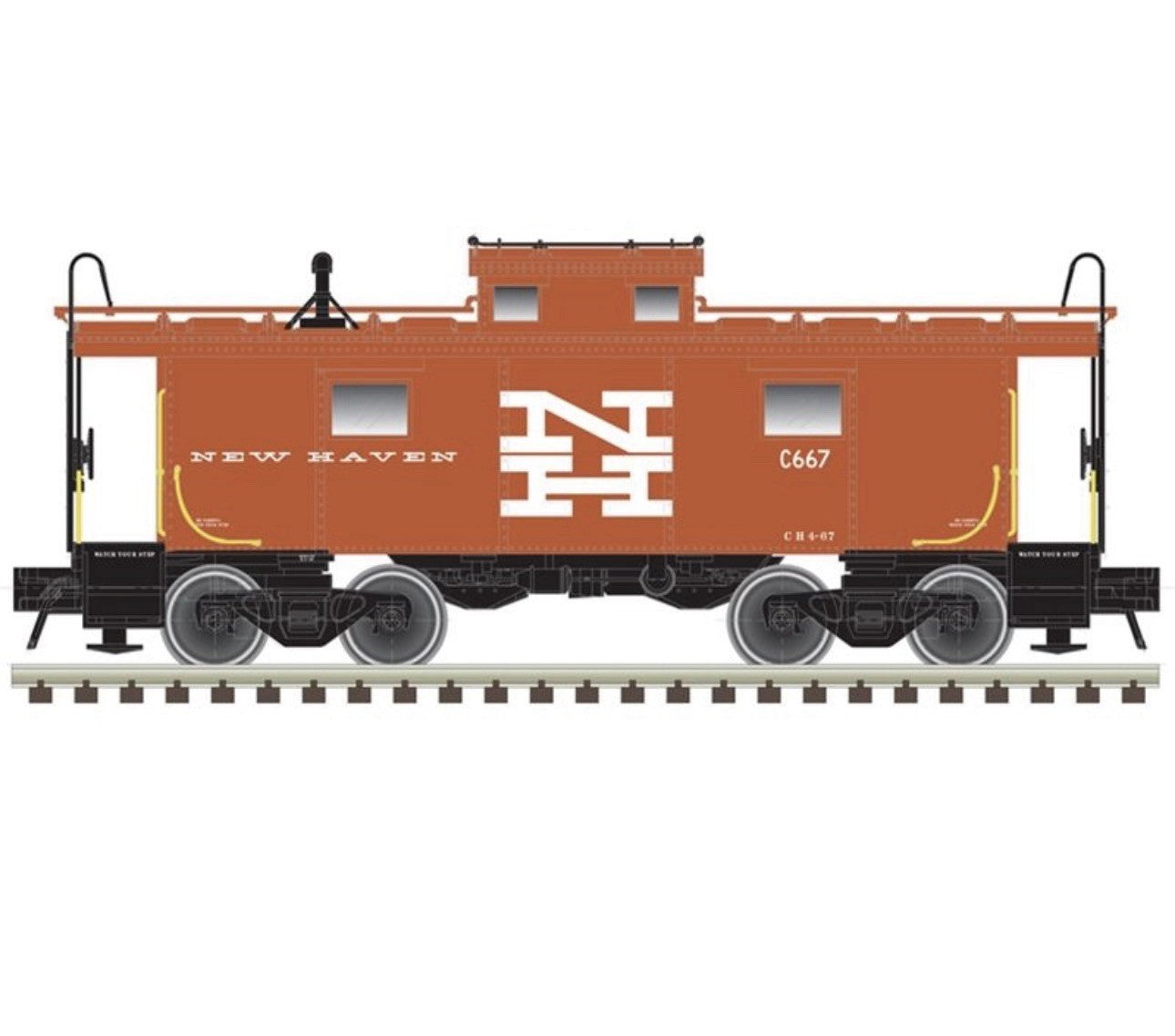 Atlas 20007011 HO Master NE-6 Caboose New Haven #702 Orange