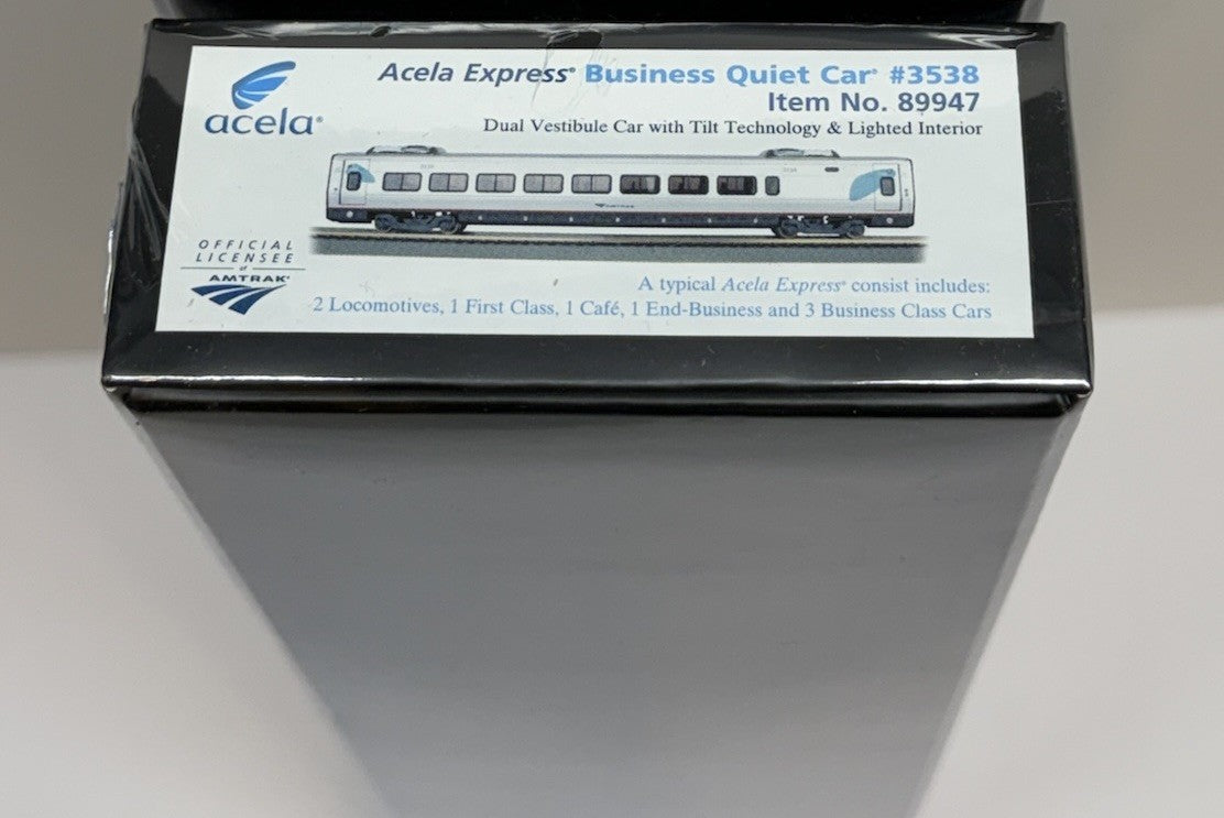 Ho Scale Bachmann Amtrak Legacy Acela Express Business Class Quiet Car #3538 NEW
