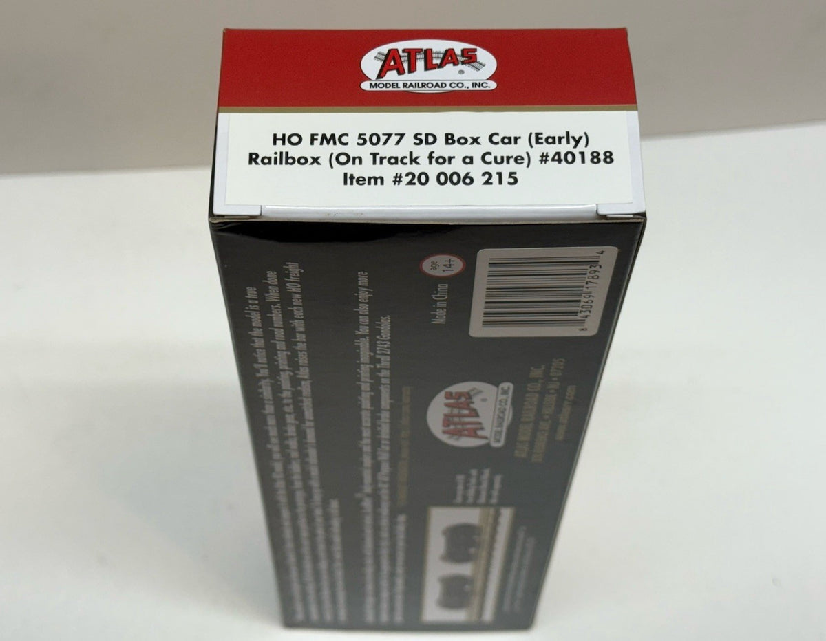 HO Atlas TTX TBOX Railbox 50' FMC 5077 boxcar PINK On Track For A Cure Early