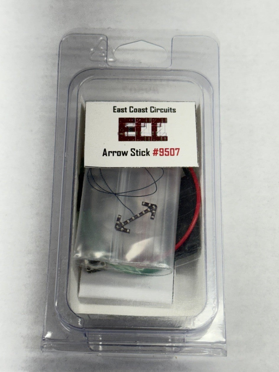 East Coast Circuits 9507 HO Public Service Vehicle Arrow Board Stick Kit W/Butto