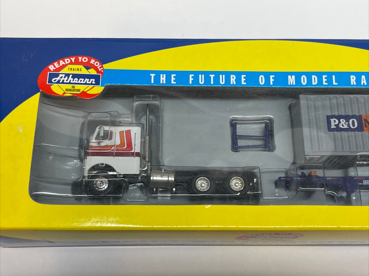 HO Athearn P&O Nedlloyd 20' Container W/Chassis & Freightliner Tractor #1 92131