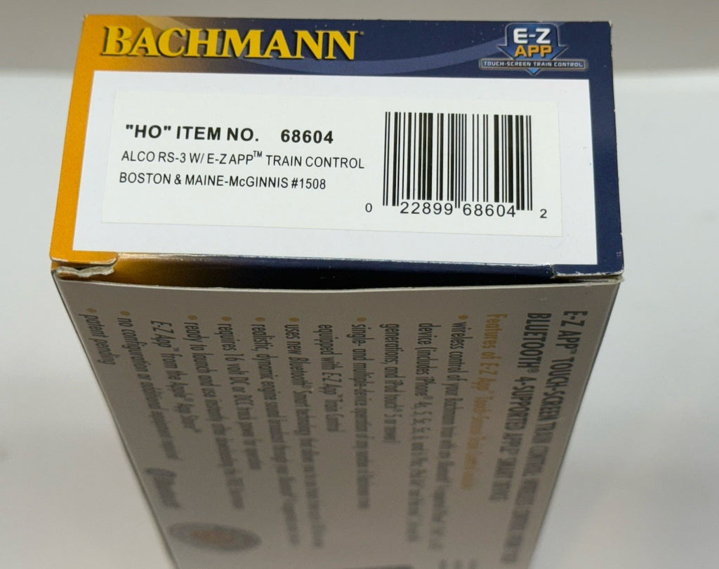 HO Scale Bachmann 68604 Boston and Maine B&M RS-3 1508 W/E-Z App Blutooth Sound