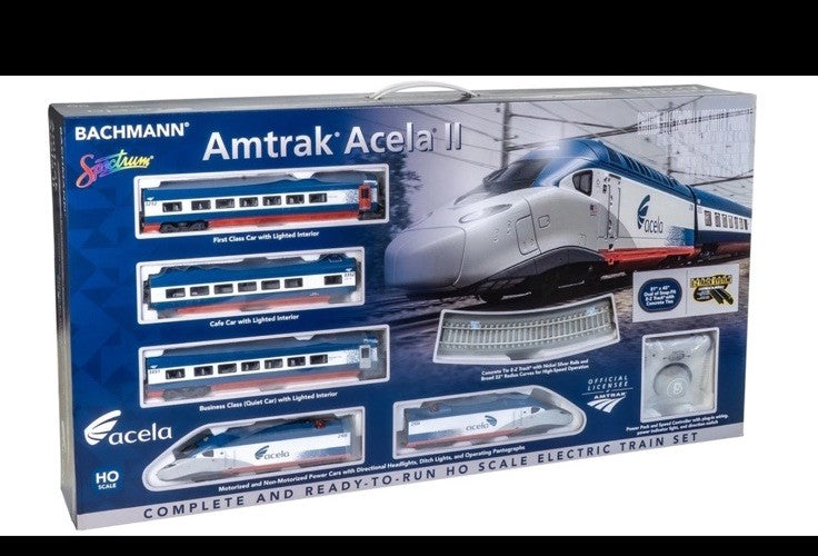 HO Bachmann 01206 Amtrak Nextgen Acela II Complete RTR Train Set W/6 Add On Cars