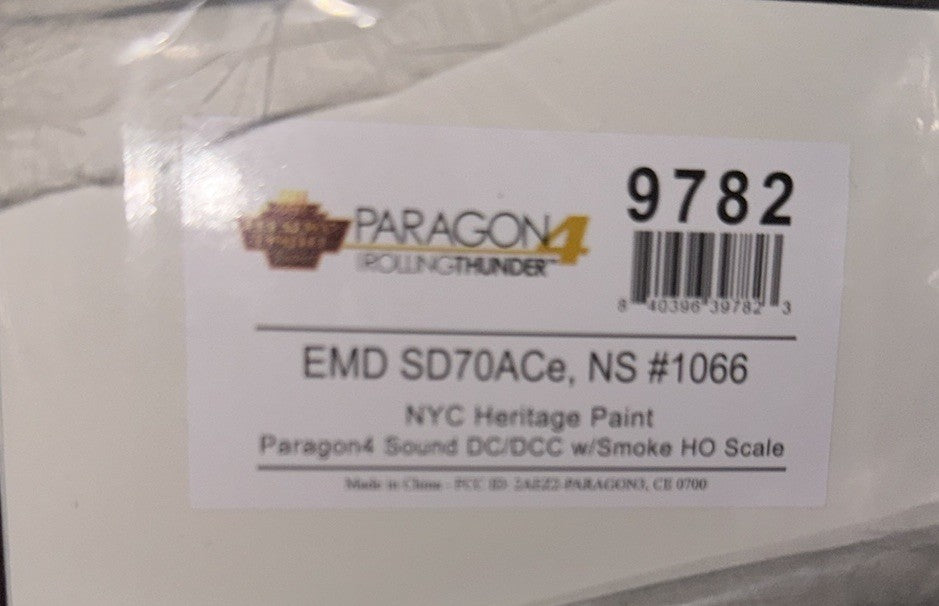 HO 9782 EMD SD70ACE NS 1066 NYC HERITAGE PAINT PARAGON4 SOUND/DC/DCC W/SMOKE