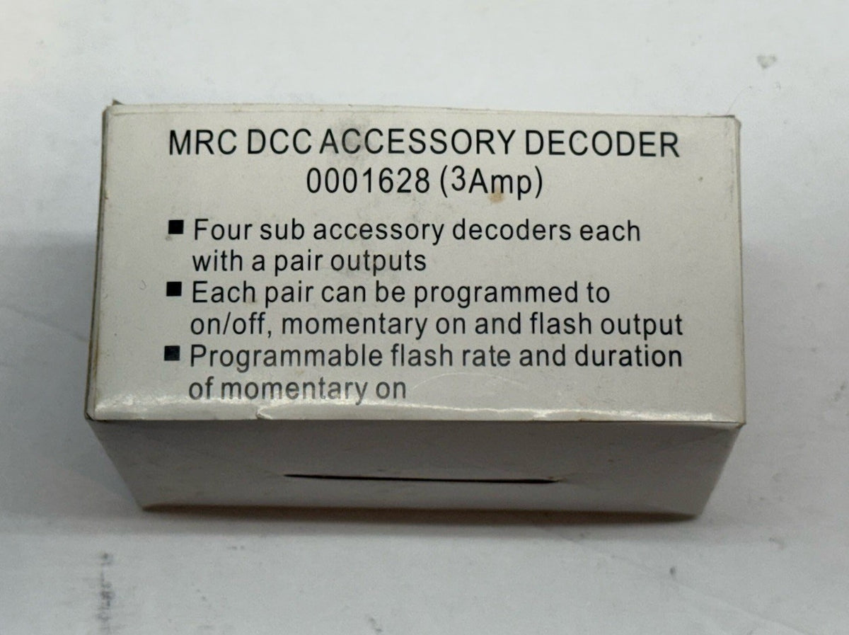 N/Ho Scale MRC 1628 DCC Accessory Decoder - 3AMP - Model Train Layout Accessory