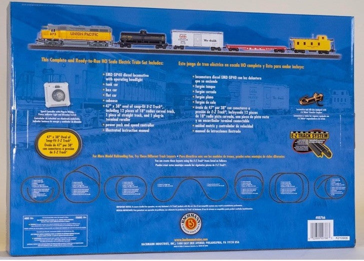 Bachmann HO Scale UP Union Pacific Track King Freight Train Set #00766 NEW