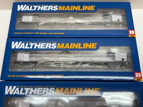 3PK Ho Scale Walthers MainLine 85’ General American G85 Flatcars TTX GTTX CSX NS