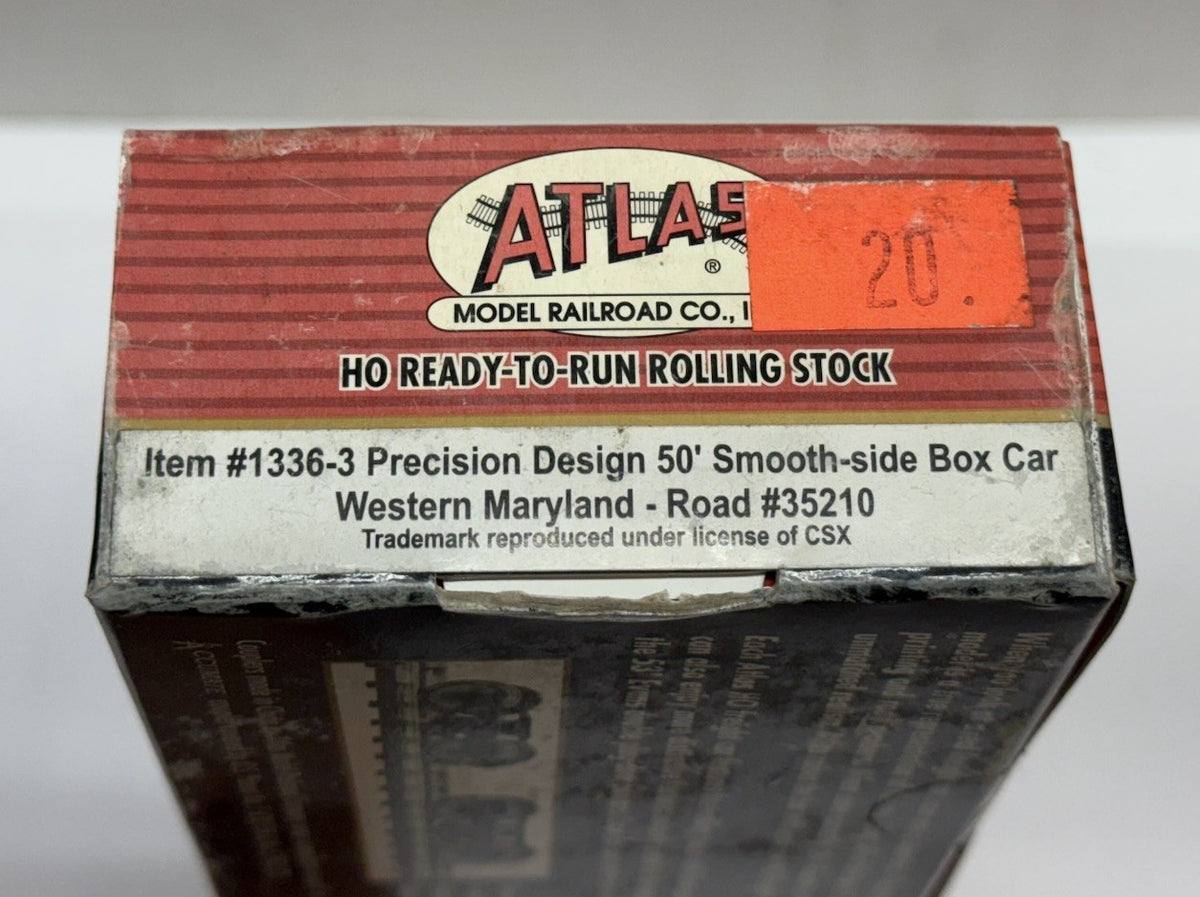 Ho Scale Atlas Western Maryland 50’ Smooth Side Box Car #35210 Freight CSX WM