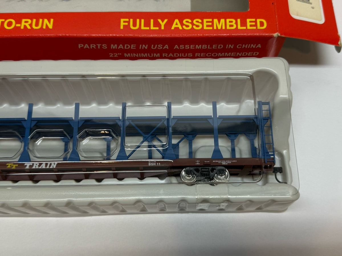 HO Scale Accurail Boston & Maine 99210 Bi-Level Auto Rack Rd TTX 908820 B&M MEC