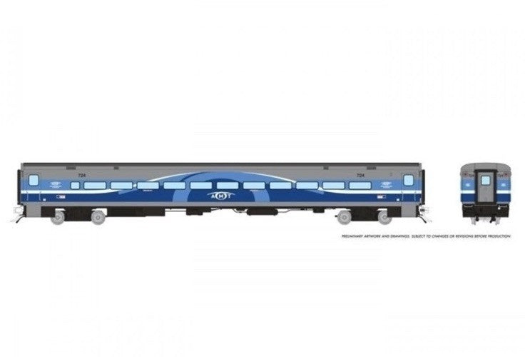 Ho Scale Rapido 128525 Comet Car AMT Montreal Late Coach #727 Commuter Train NEW