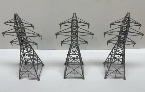 3PK BUILT HO SCALE Walthers Cornerstone Model Transmission Towers 933-3121 LAYOU