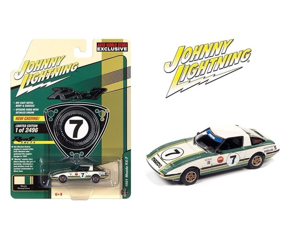1/64 Johnny Lightning 1981 Mazda RX-7 #7 Limited Edition Diecast Model SMC099