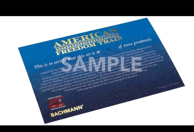 HO Scale Bachmann LIMITED EDITION American Freedom Train Set #00789 America 250