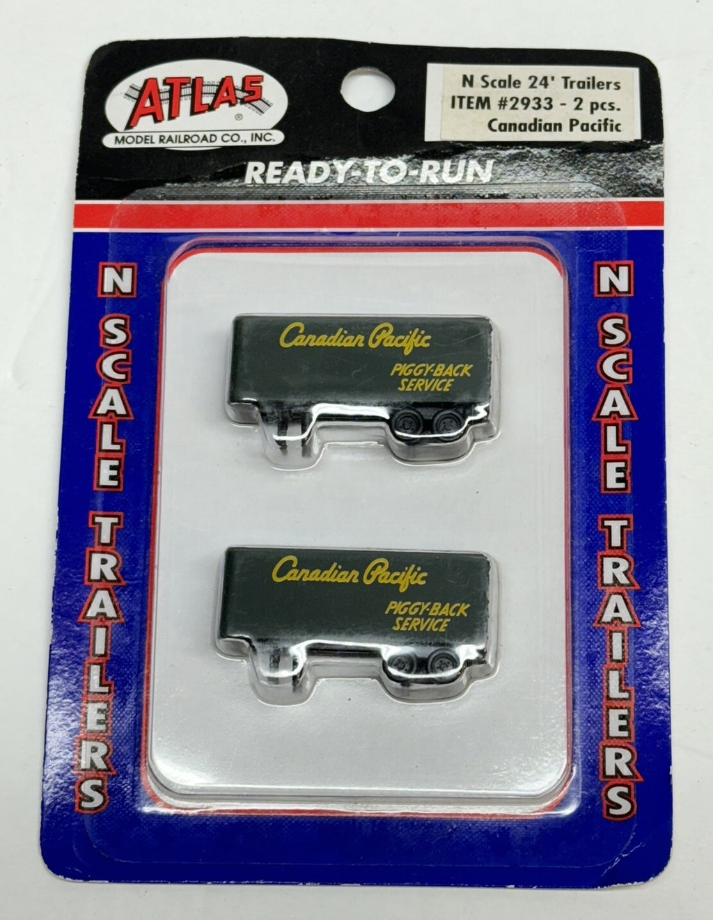 N Scale Atlas 24' Trailers (2 pcs) Canadian Pacific - 2933 CP