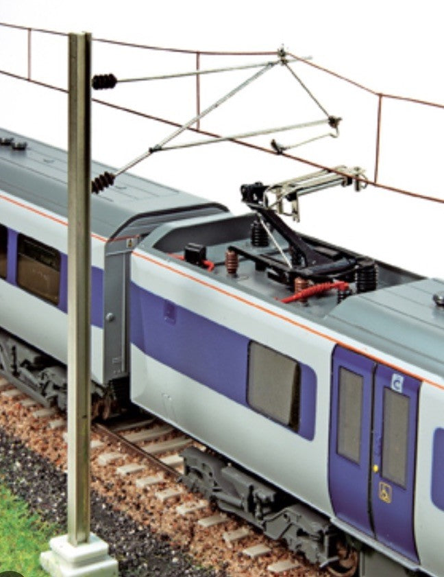 Peco LC-110 HO Scale Catenary System Mast - With Registration Arm