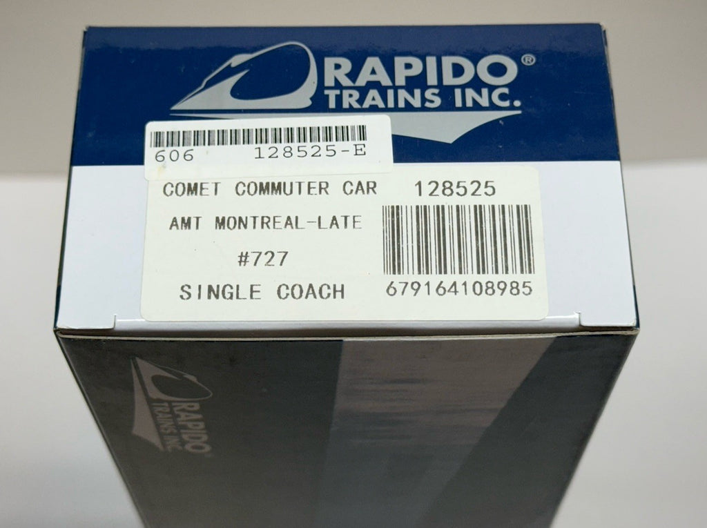 Ho Scale Rapido 128525 Comet Car AMT Montreal Late Coach #727 Commuter Train NEW
