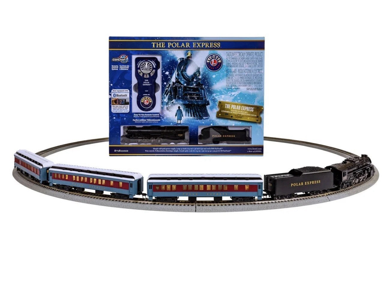 LIONEL HO SCALE POLAR EXPRESS TRAIN SET Sleigh Santa Remote Track 871811010 NEW