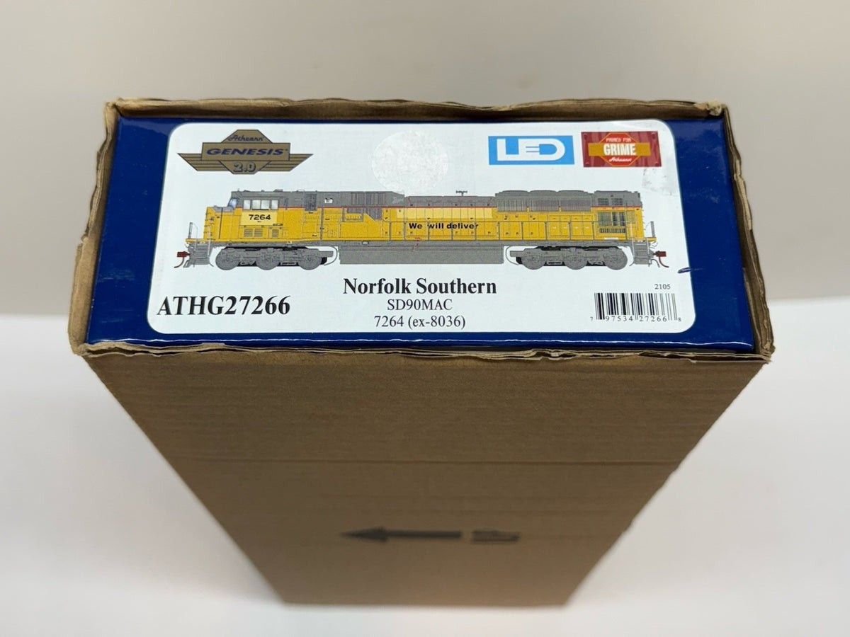 Ho Scale Athearn ATHG27266 G2 SD90MAC Norfolk Southern #7264 Ex-UP Locomotive UP
