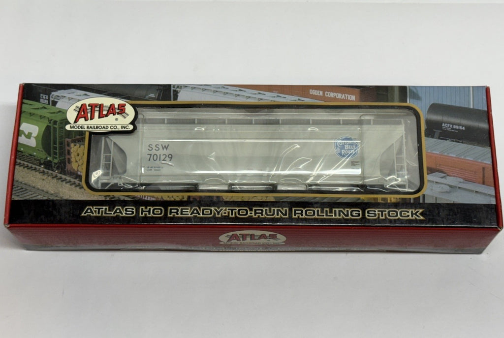HO Scale Atlas 4650 ACF 3 Bay Covered Hopper Cotton Belt #70129 SSW UP Freight