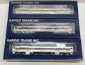HO Scale Rapido Metro North 3PK Comet Commuter Car Set CDOT CT Rail - 128527
