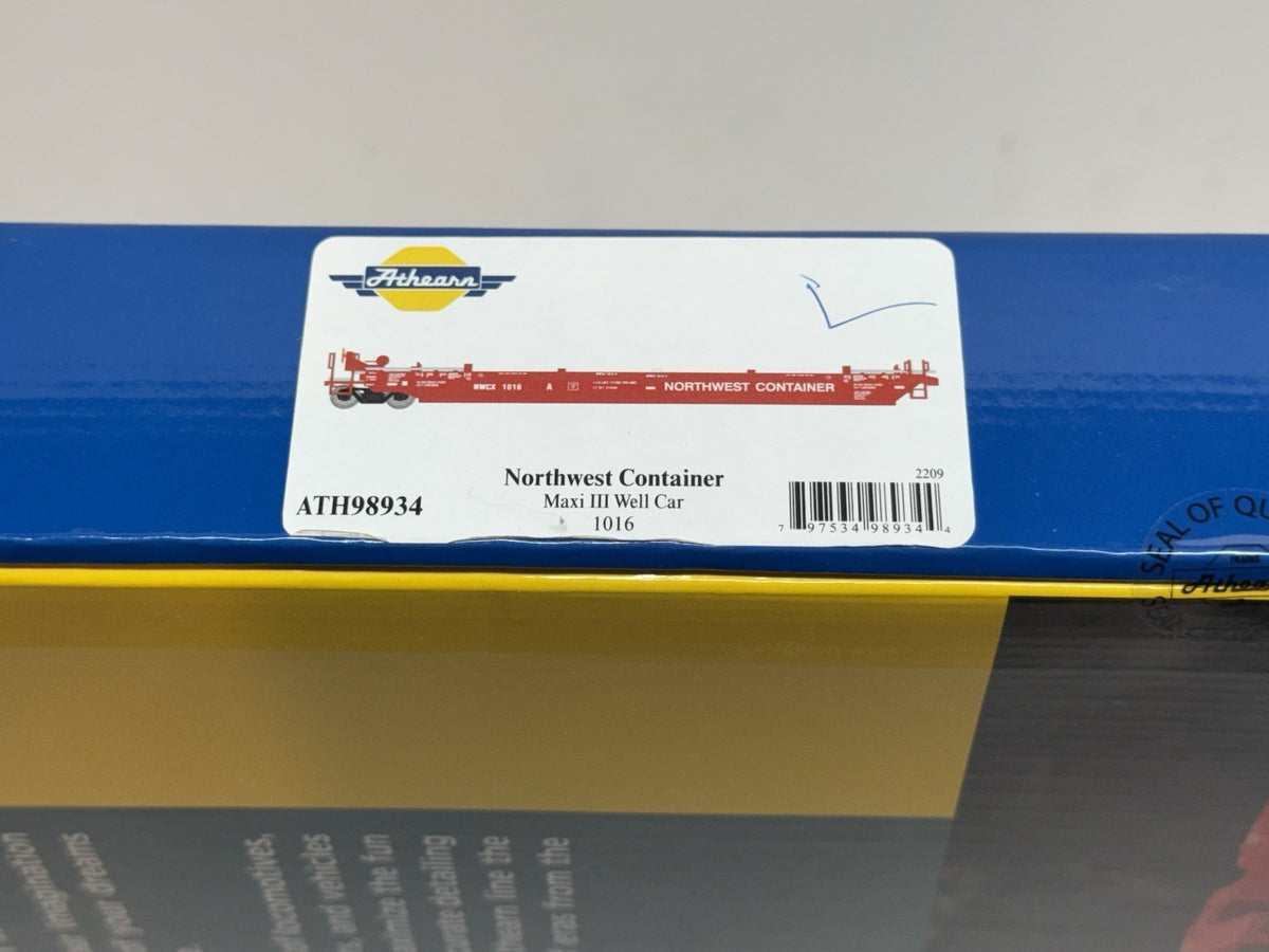 HO Athearn 98934 Northwest Container NWCW SP 1016 Intermodal Maxi III Well Cars