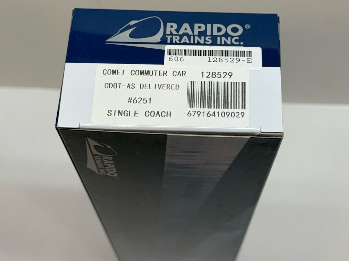 Ho Scale Metro North Rapido Comet Commuter Car CDOT MOUNTAIN LAUREL #6251 128529