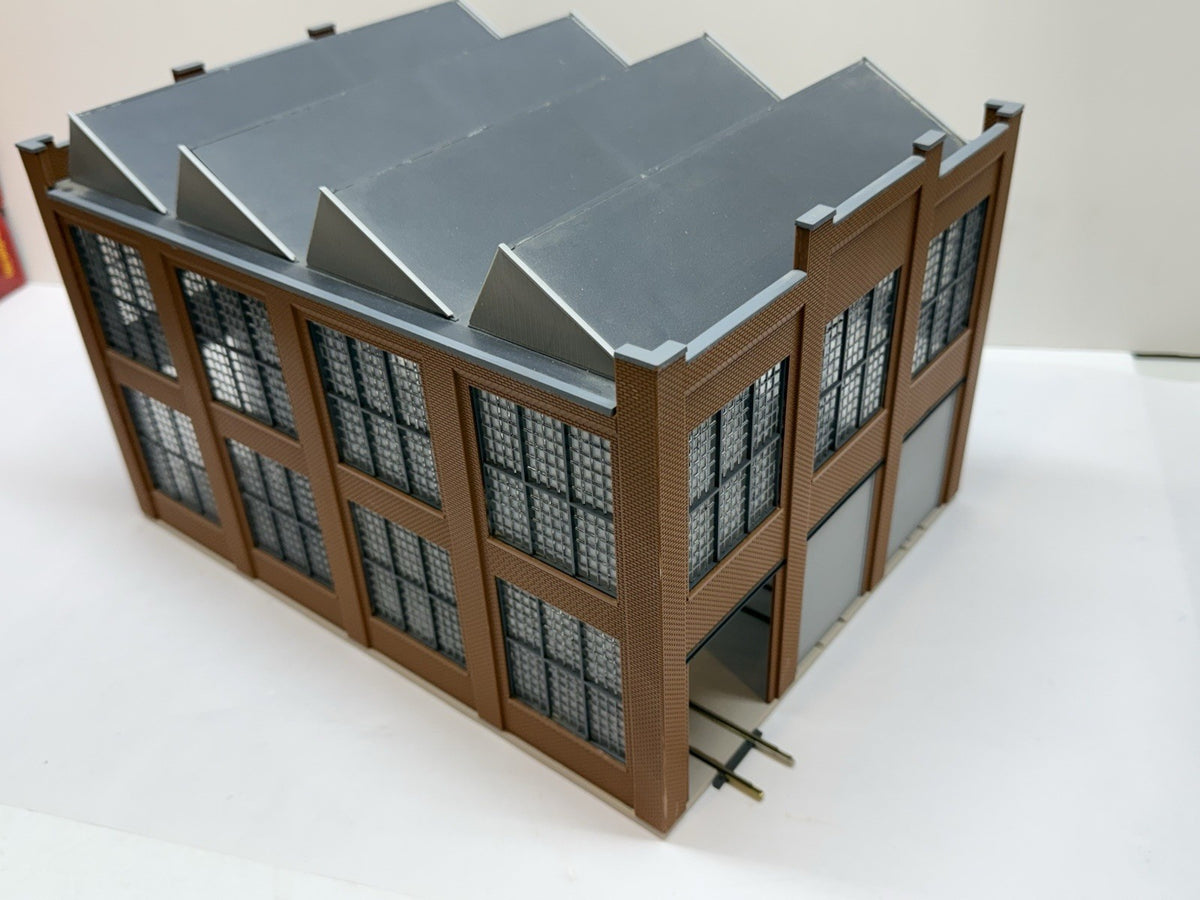 Ho Scale 1/87 Walthers 933 3040 Car Shop Assembled Train Layout Building Decaled