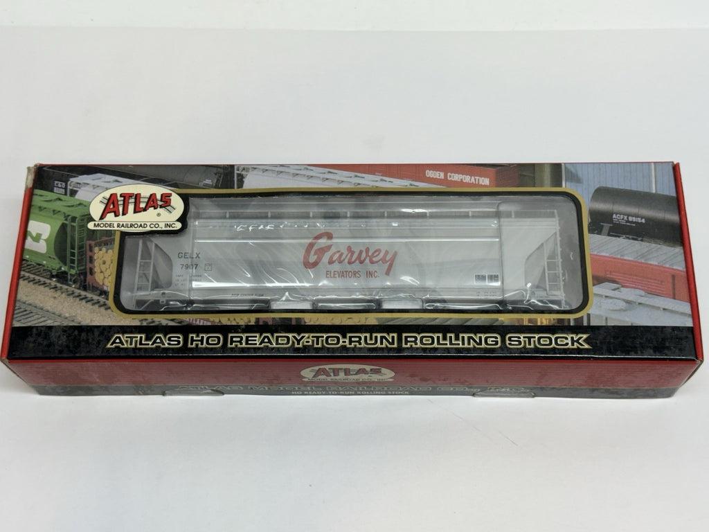 HO Scale Atlas 3 Bay Centerflow Hopper Car Garvey Elevators GELX #7907 CSX NS CP