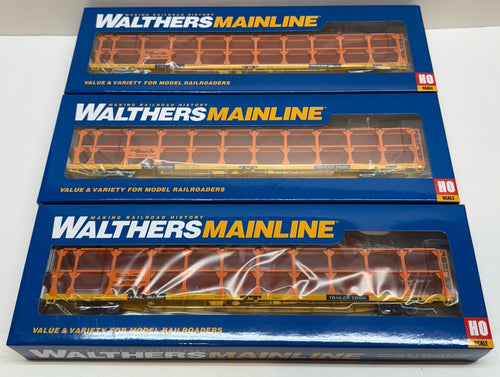 3PK Ho Scale Walthers 89' Open Auto Racks Denver & Rio Grande Western DRGW TTX