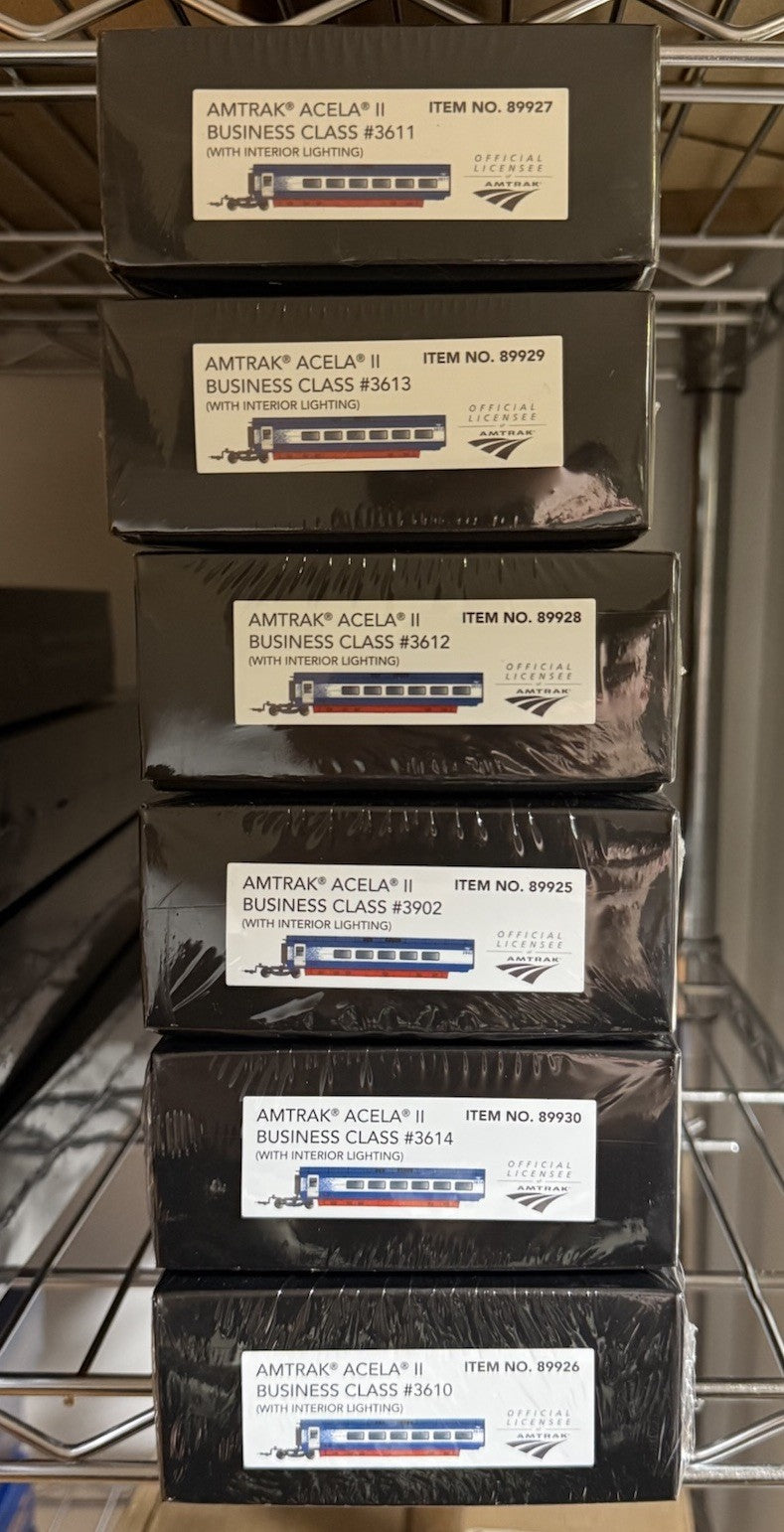 HO Bachmann 01206 Amtrak Nextgen Acela II Complete RTR Train Set W/6 Add On Cars