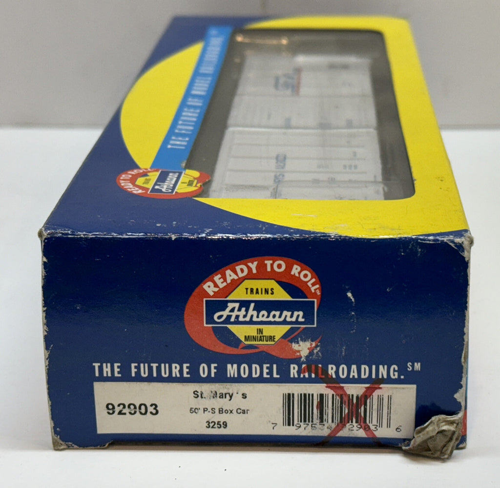 Ho Scale Athearn 92903 ST. MARY'S 50' P-S Box Car SM #3259 Freight Car Train CSX
