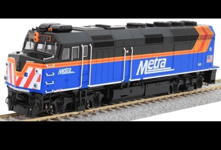 Ho KATO 376575 EMD F40PH Chicago Metra New Paint #149 w/ Details & DCC Added