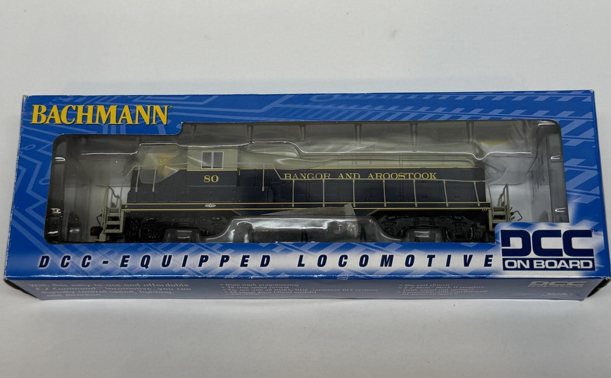 Ho Scale Bachmann Bangor & Aroostook BAR GP9 #80 W/Dynamic Brakes W/DCC Diesel