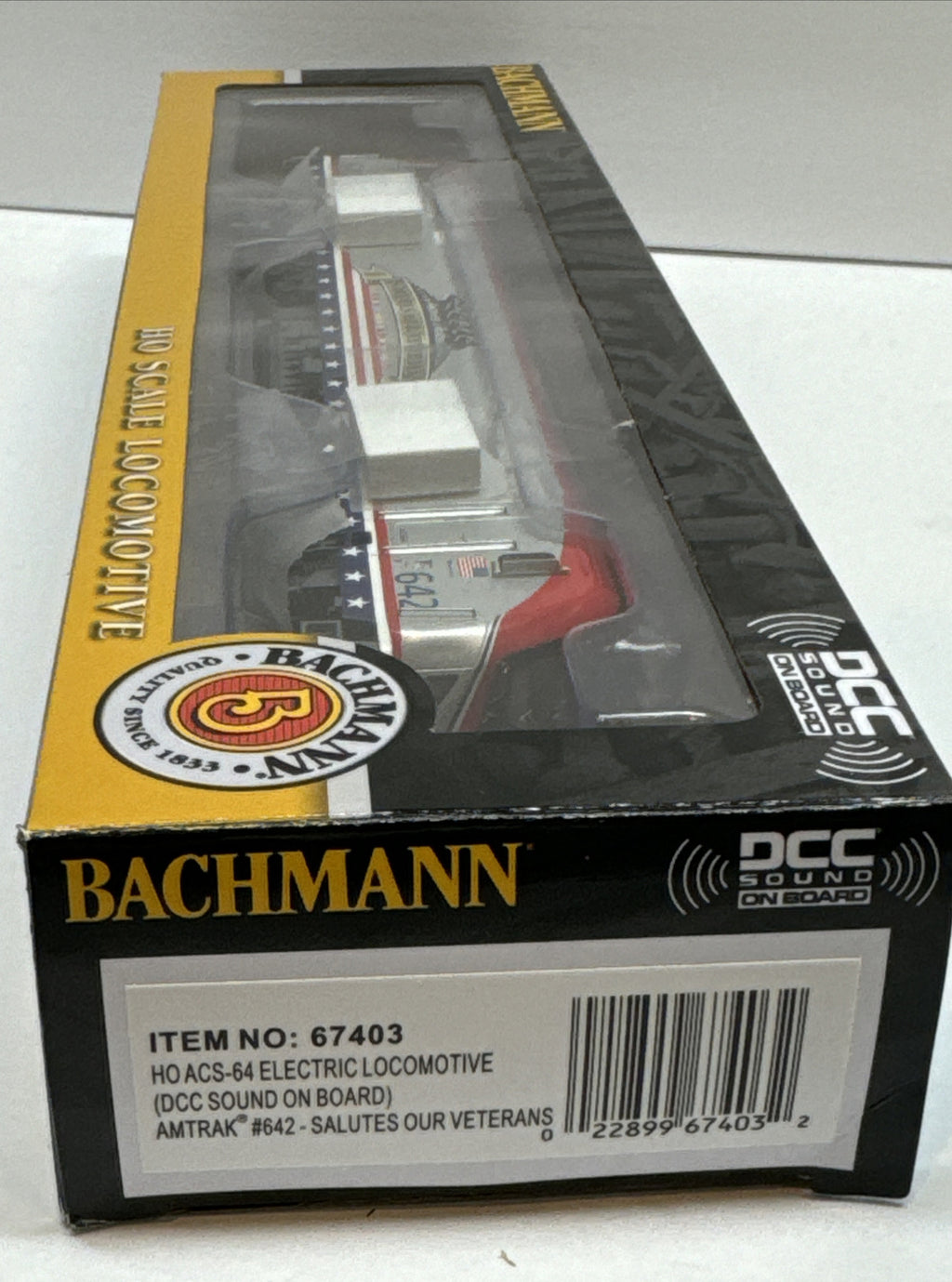 CUSTOM Ho Scale Bachmann 67403 Siemens Amtrak ACS-64 #642 Veterans Unit NEW