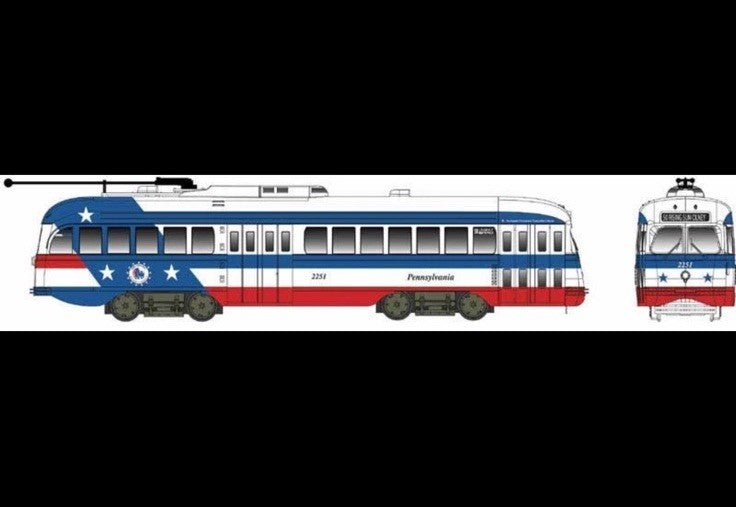 Ho Scale Bowser 12928 PCC Streetcar Bicentennial Penna 2251 W/DCC&Loksound SEPTA