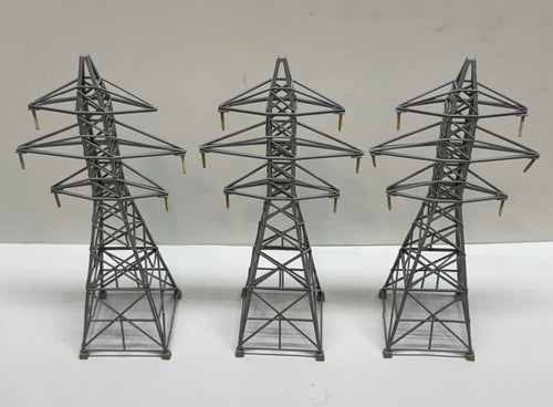 3PK BUILT HO SCALE Walthers Cornerstone Model Transmission Towers 933-3121 LAYOU