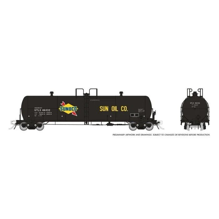 HO Procor 20K gal Tank Car: Sunoco (UTLX): 6-Pack 135019