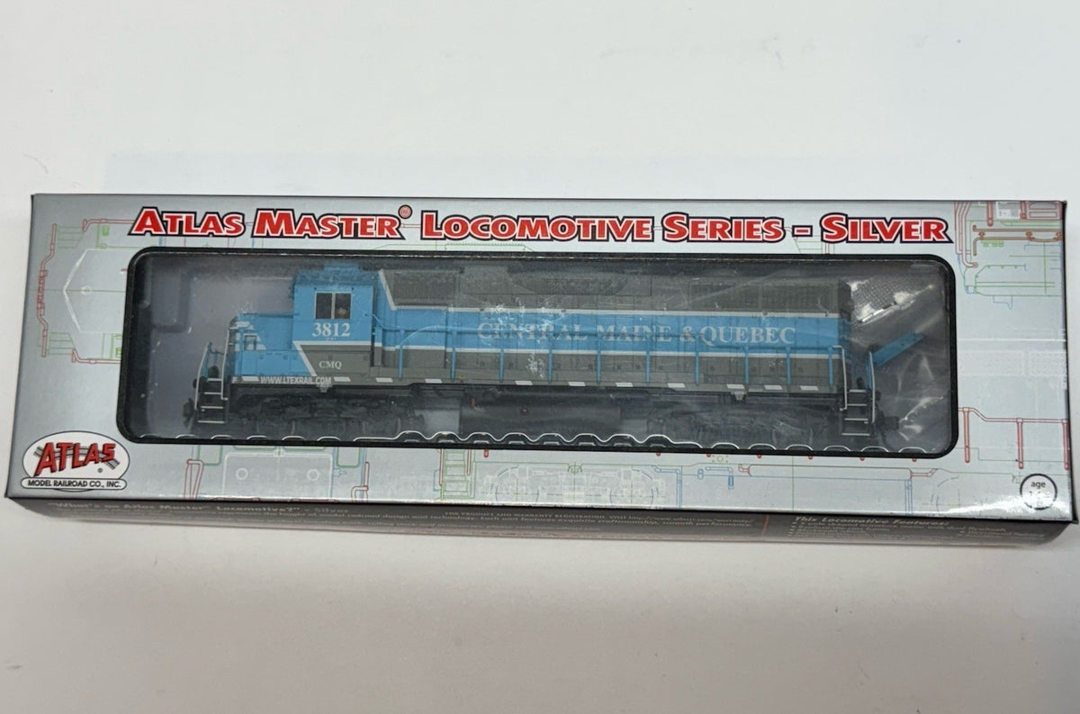 Ho Scale Atlas Central Maine & Quebec GP38-2 #3812 CM&Q Diesel Loco #10004051 DC
