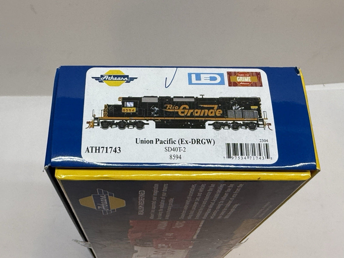 Ho Scale Athearn SD40T-2 #8594 Union Pacific UP Ex-DRGW Primed for Grime DCC RDY