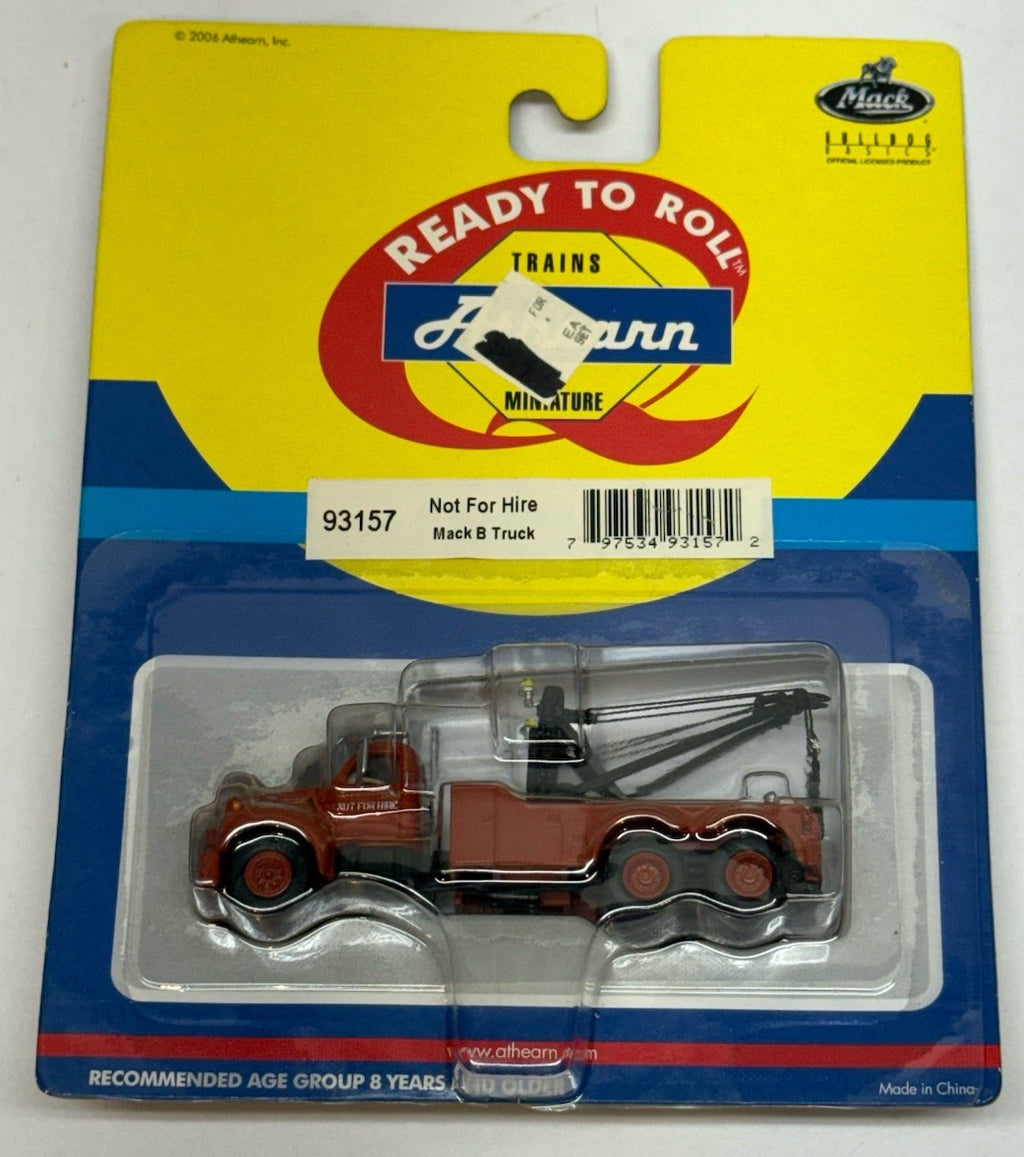 Ho Scale 1/87 Athearn 93157 Not For Hire Mack B Tow Truck / Wrecker Brown NIB