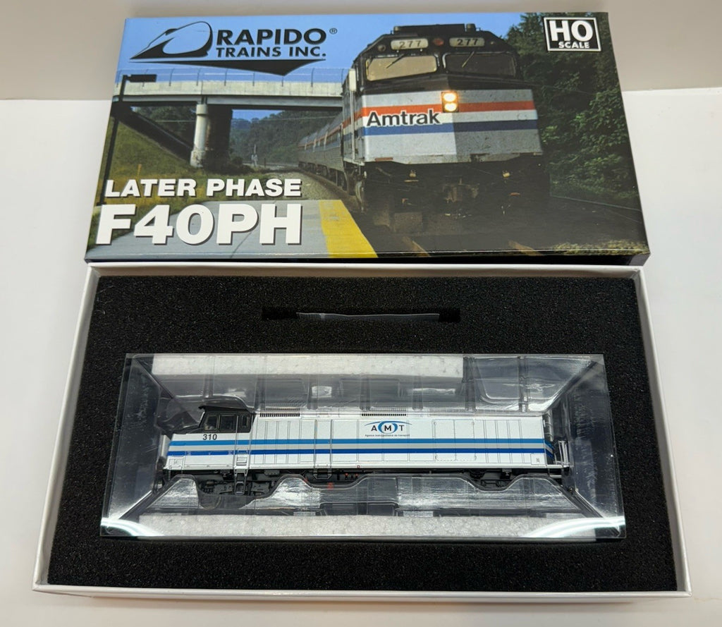 HO Scale Rapido AMT Montreal F40PH #310 MBTA Boston Commuter Locomotive Train DC