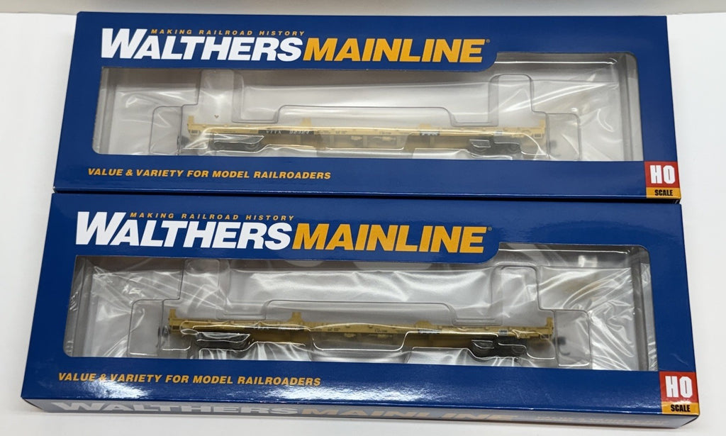 2X LOT HO Scale Walthers Mainline 60' VTTX Pullman-Standard Flatcars CSX BNSF