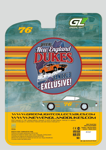 WHOLESALE CASE 12 CARS 1:64 1968 Chevy Chevelle #76 Race Car New England Dukes Exclusive Greenlight