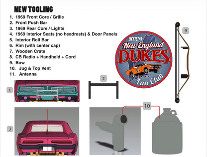 1:18 1969 Dodge Charger GREENLIGHT W/ GENERAL LEE Decals (New Tooling) Preorder Winter 2027