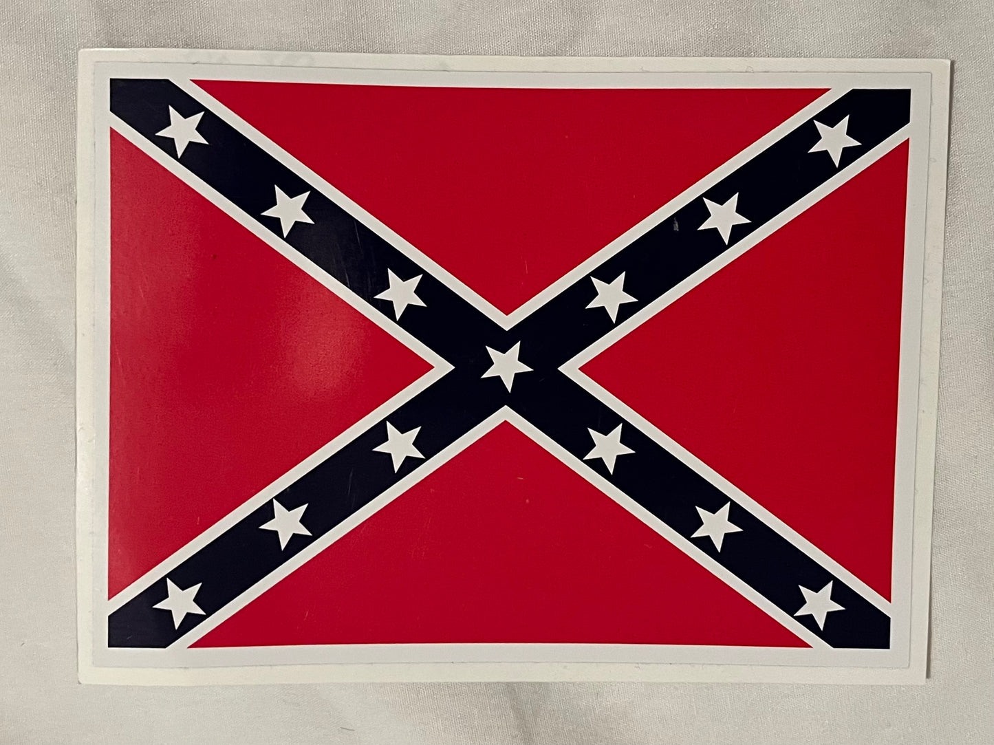 General Lee Rebel Flag Vinyl Sticker 5.5x4in
