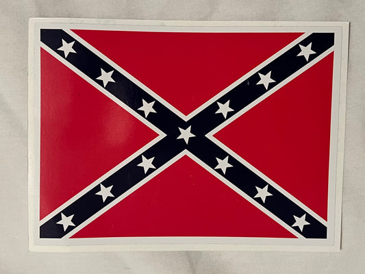 General Lee Rebel Flag Vinyl Sticker 5.5x4in